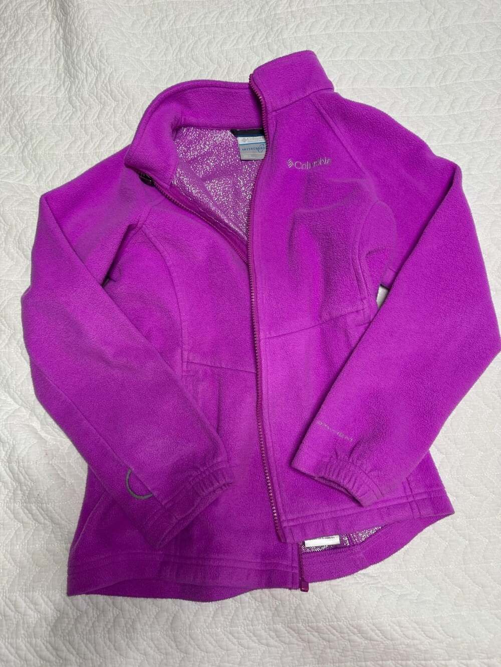 Columbia Interchange Omni-Heat Fleece Jacket Size L 14/16 Purple